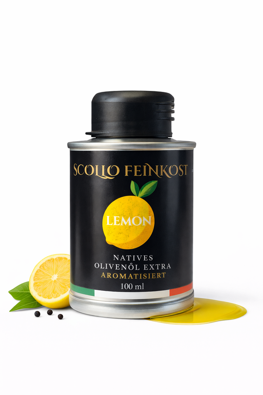 Aromatisiertes Olivenöl 100ml Zitrone